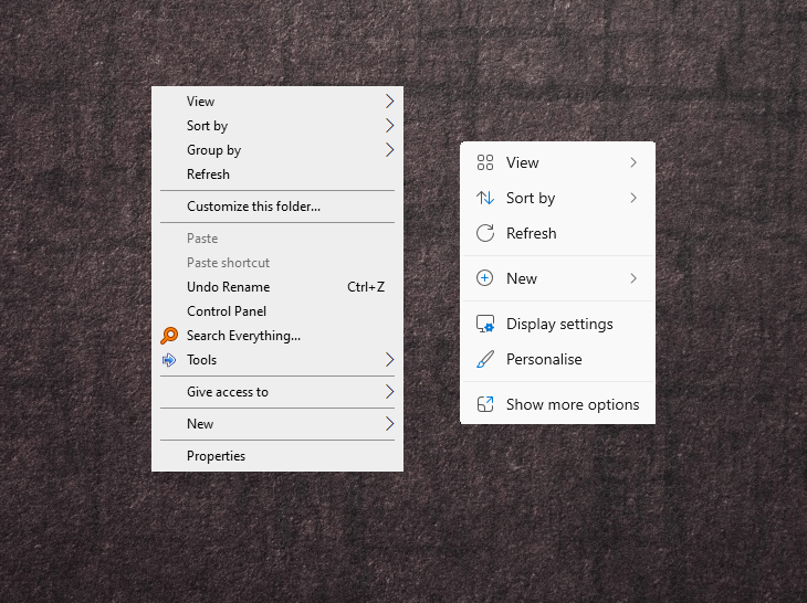 How to restore the old context menu on Windows 11