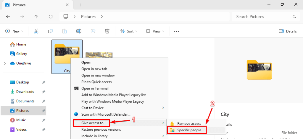 Share a Folder and It's Content 2